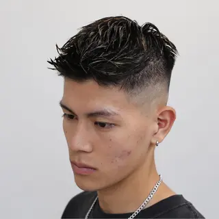 ショート カラー パーマ ヘアアレンジ メンズ キッズ ネイル マツエク・マツパ アイブロウ メンズ専門/パーマ/ フェード/みづきのヘアスタイル