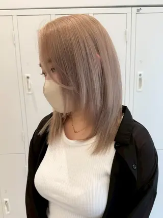 セミロング カラー HACCH (ハッチ)所属・丁寧なブリーチ🪼& ・トレンドカラー🪼のヘアスタイル