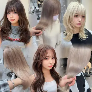ロング カラー ケアブリーチ 韓国レイヤーKYONのヘアスタイル