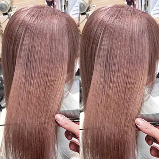 ミディアム カラー 縮毛/レイヤー 韓国/橋口のヘアスタイル