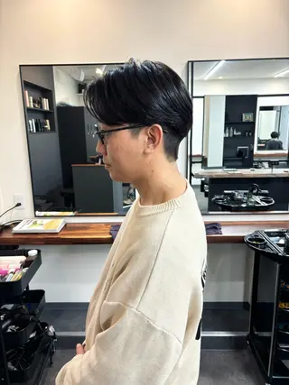 パーマ メンズ スパイキーパーマ 柏NO1 藤本葉のヘアスタイル