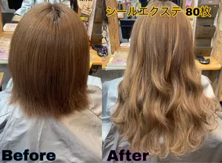 ロング ❤️‍🔥シールエク ＋カラー京❤️‍🔥のヘアスタイル