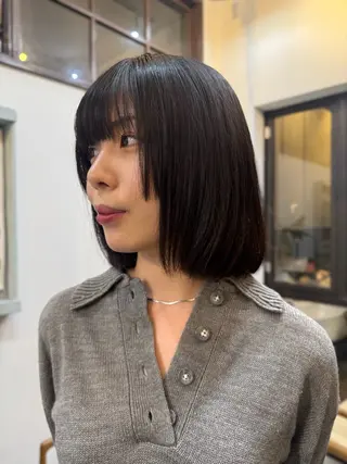 ミディアム パーマ 井出 海月のヘアスタイル