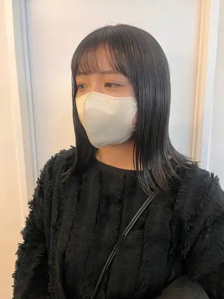 ミディアム カラー レイヤーカット/韓国 ヘア/ honokaのヘアスタイル