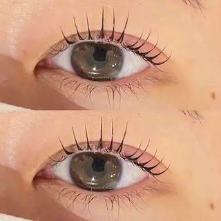 マツエク・マツパ 塩入ひろの、韓国ヘア 梅田/束感まつ毛のヘアスタイル