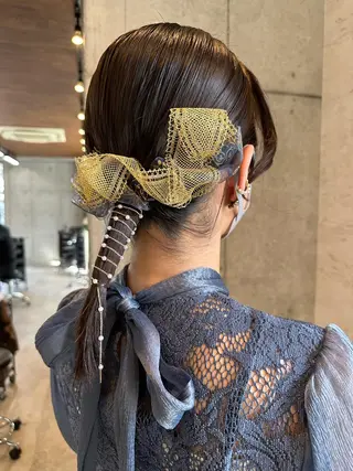 セミロング ヘアアレンジ 女性に人気♪ はやしほのかのヘアスタイル