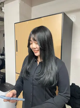 セミロング tokute 中野真咲🐺のヘアスタイル