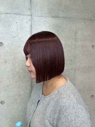ショート カラー ヘアアレンジ 🍎艶モテカラー🍎 カリンのヘアスタイル