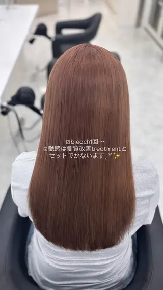 セミロング Hina🎀♡ 暖色/縮毛のヘアスタイル