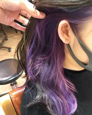 セミロング カラー 原宿サロン代表 デザインカラー伊藤卓のヘアスタイル