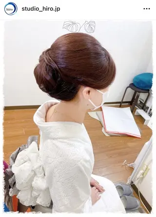 セミロング 京都.祇園セットサロン:スタジオ ヒロ【Studio hiro】所属・ヒロ(hiro) •スタジオヒロのヘアスタイル