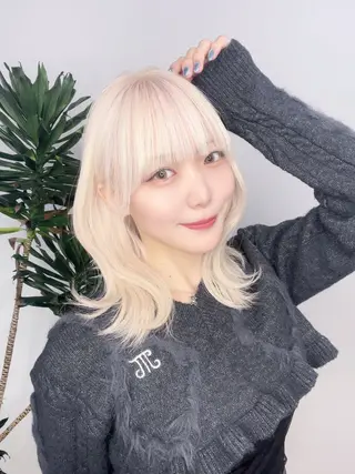 ミディアム カラー 透明感×髪質改善🧸 韓国ヘア　武田涼のヘアスタイル