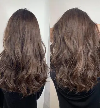 セミロング カラー _WHITE 高槻のヘアスタイル