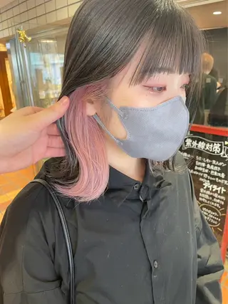 セミロング カラー ヘアアレンジ 🫧FEAT. ／Rikka 🫧のヘアスタイル