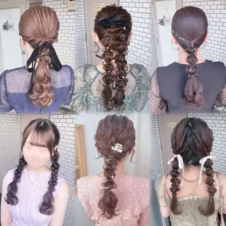 ヘアアレンジ 参列♡デートゆるふわ ヘアメイク🎀みゆうのヘアスタイル