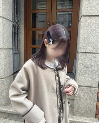 ミディアム カラー ヘアアレンジ 海音 心斎橋美容室のヘアスタイル