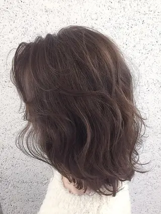 ミディアム カラー パーマ ヘアアレンジ ✨ハイクオリティ✨ 山本香也のヘアスタイル