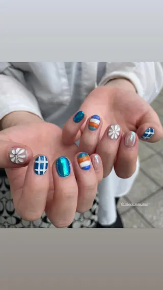 ネイル moca心斎橋所属・˚✧⁺⭐︎༚moca miyuu⁎⁺˳✧༚のネイルデザイン