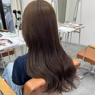 ロング カラー ヘアアレンジ ブリーチなしカラー /ベージュ/安形翔のヘアスタイル