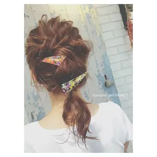 ミディアム セミロング ロング ヘアアレンジ FRAME所属・FRAME/髪を育 てる/大人デザインのヘアスタイル
