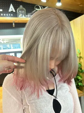 セミロング カラー ヘアアレンジ 🫧透明感カラー/ ナルハ🫧のヘアスタイル