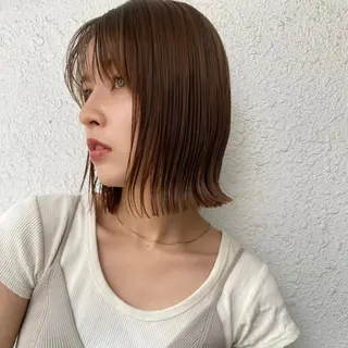 ショート カラー 縮毛/レイヤー 韓国/橋口のヘアスタイル