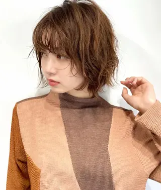 ミディアム カラー パーマ ヘアアレンジ 〽️magico/ ウルフDaiki〽️のヘアスタイル