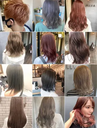 セミロング カラー パーマ ヘアアレンジ N゜jillva ナンバージルバのヘアスタイル