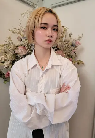 カラー ミディアム 片岸 信征のヘアスタイル