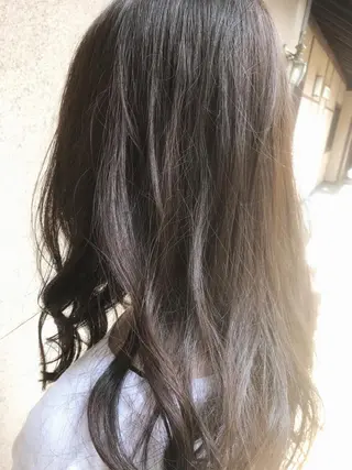 セミロング カラー vato マンツーマンサロンのヘアスタイル