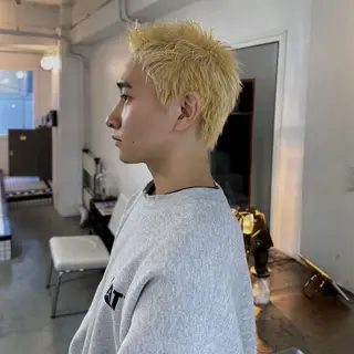 ショート カラー パーマ メンズ ☆RUO☆/ハイトー ンBob/デザインのヘアスタイル