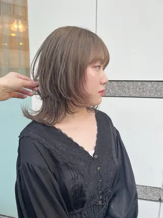 ミディアム カラー 尾崎隼大 レイヤー/韓国ヘアのヘアスタイル