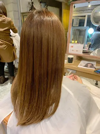 ロング ハイライト／レイヤー 木下翔太のヘアスタイル