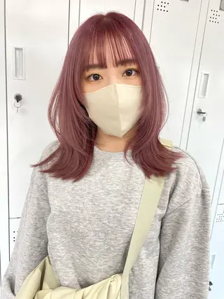 セミロング 暖色カラー🎀 Kanon♡のヘアスタイル