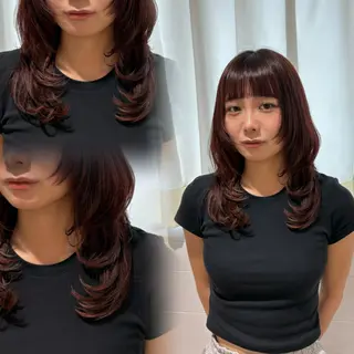 ロング Kurumi 🩰暖色カラーのヘアスタイル