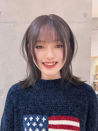 ミディアム カラー 小顔ショート🌿 Say.石川葵のヘアスタイル