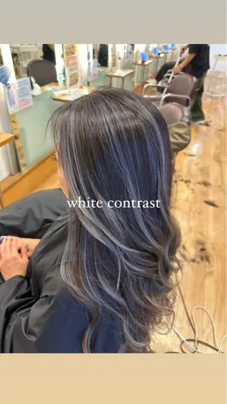 ロング カラー 茅ヶ崎/ハイトーン /レイヤーカットのヘアスタイル