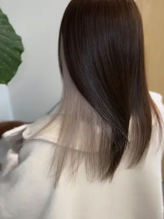 ミディアム カラー ブリーチ矯正💐 ミルクティー💐ナオのヘアスタイル