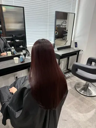 ロング カラー ヘアアレンジ 💗暖色特化ピンク/ 赤髪💗HARUNAのヘアスタイル