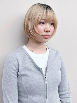 ショート 小顔ボブ/お悩み解決 /ボブパーマ/とういのヘアスタイル