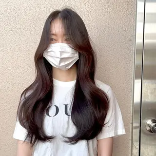 セミロング カラー SALOWIN 新宿三丁目EAST所属・韓国レイヤー🇰🇷 layercut✂️のヘアスタイル