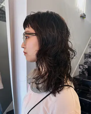 ミディアム パーマ レイヤー/パーマ /ウルフ/nabeのヘアスタイル