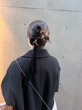 ミディアム ヘアアレンジ 【ヘアセット/美眉】 吉川玲のヘアスタイル