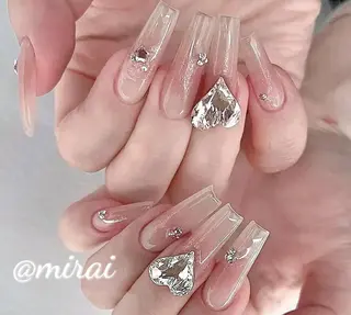 ネイル 💜ワンホンネイル ナインカラット💎のネイルデザイン