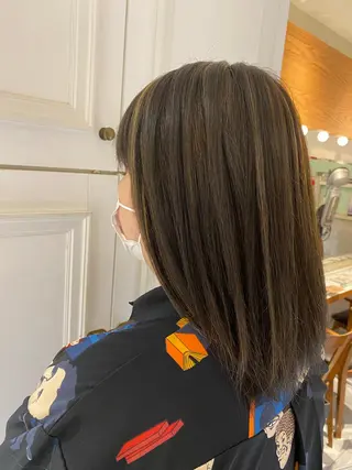 セミロング カラー ヘアアレンジ 🌷山田 有友名🌷のヘアスタイル