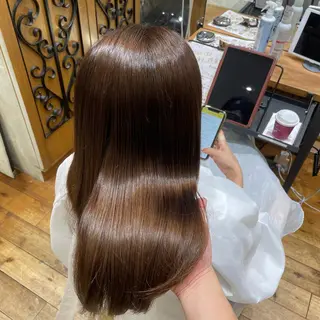 ロング 顔まわりカット 前髪カット安井楽人のヘアスタイル