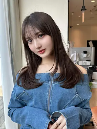 セミロング カラー ヘアアレンジ ⭐️ショート/ボブ/ 艶カラー/りょうがのヘアスタイル