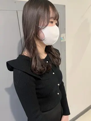 セミロング カラー ヘアアレンジ 🤍清楚系 韓国レイヤー🤍拓朗のヘアスタイル