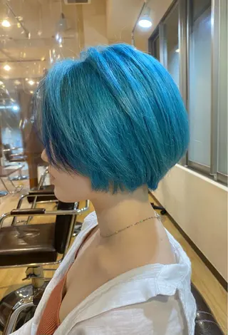 ショート カラー 白髪ぼかし バレイヤージュ志鎌のヘアスタイル