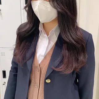 ロング カラー 暖色カラー /ヘアアレンジ/花鈴のヘアスタイル